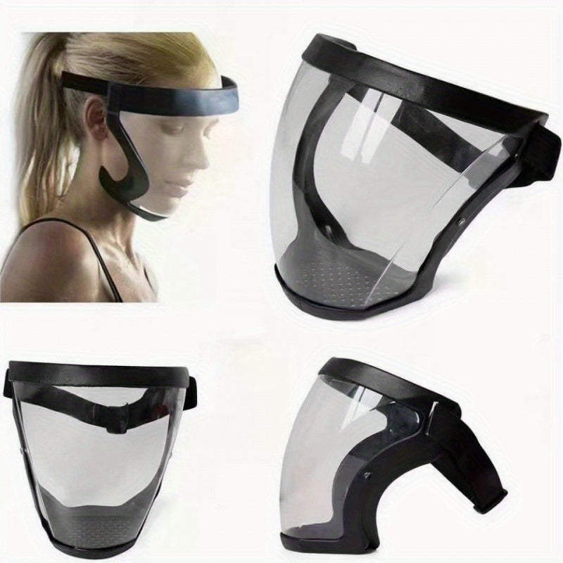 Máscara facial completa con visor transparente para uso industrial, en la cocina y al aire libre