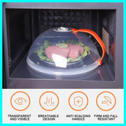 Microwave Splash Cover BPA-Free Plastic Transparent Heat Resistant Reusable Airtight Easy to Clean
