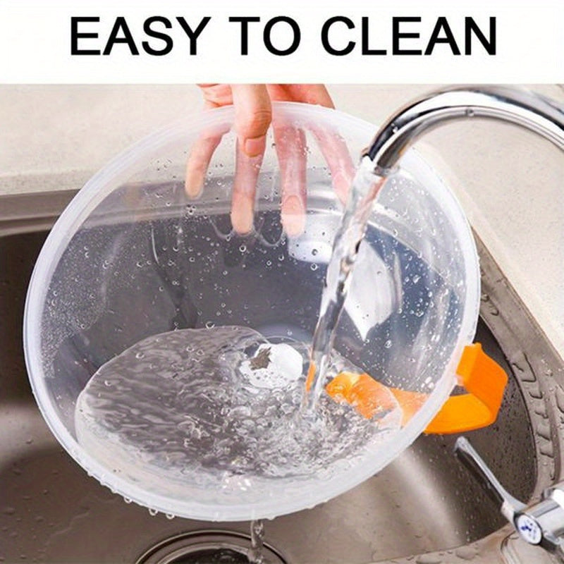 Microwave Splash Cover BPA-Free Plastic Transparent Heat Resistant Reusable Airtight Easy to Clean