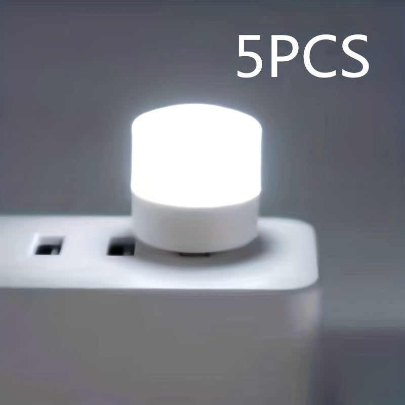 5-Pack LED Night Lights Plastic Tabletop Downlight for Bedroom Energy Efficient Soft Lighting