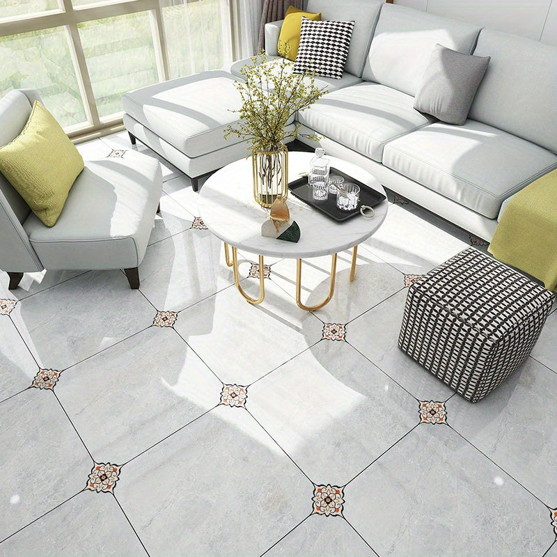 Set of 36 Waterproof Bohemian Tile Stickers 11cm Square for Floors and Walls