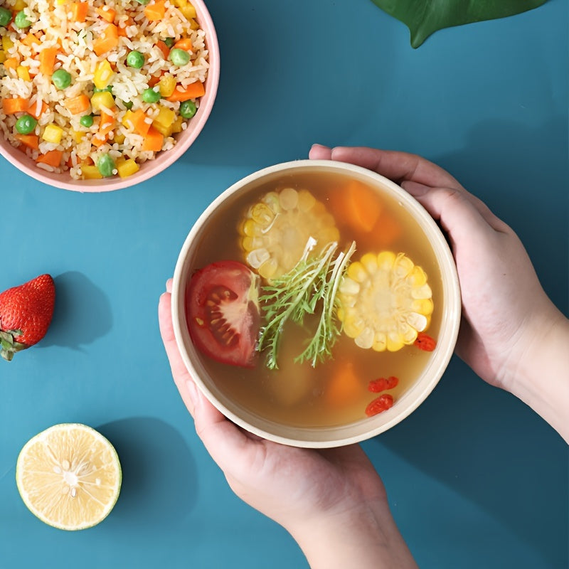 4 ta yuqori sifatli, sindirilmaydigan bug'doy somonidan yasalgan pastell rangli idishlar to'plami. Mikroto'lqinli pechda va idish yuvish mashinasida yuvish mumkin, BPA dan holi, zanglamaydigan, uy yoki ofis uchun ideal.