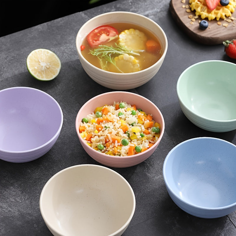 4 ta yuqori sifatli, sindirilmaydigan bug'doy somonidan yasalgan pastell rangli idishlar to'plami. Mikroto'lqinli pechda va idish yuvish mashinasida yuvish mumkin, BPA dan holi, zanglamaydigan, uy yoki ofis uchun ideal.