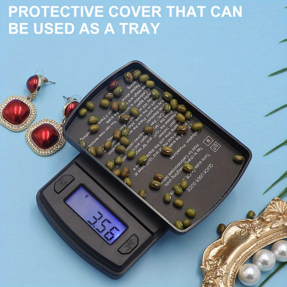 Raqamli Kichkina Taroz 500g/0.01g, Zargarlik, Oshxona, Tibbiy foydalanish uchun portativ, aniq