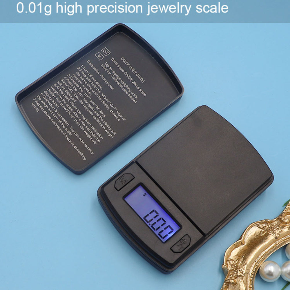 Raqamli Kichkina Taroz 500g/0.01g, Zargarlik, Oshxona, Tibbiy foydalanish uchun portativ, aniq