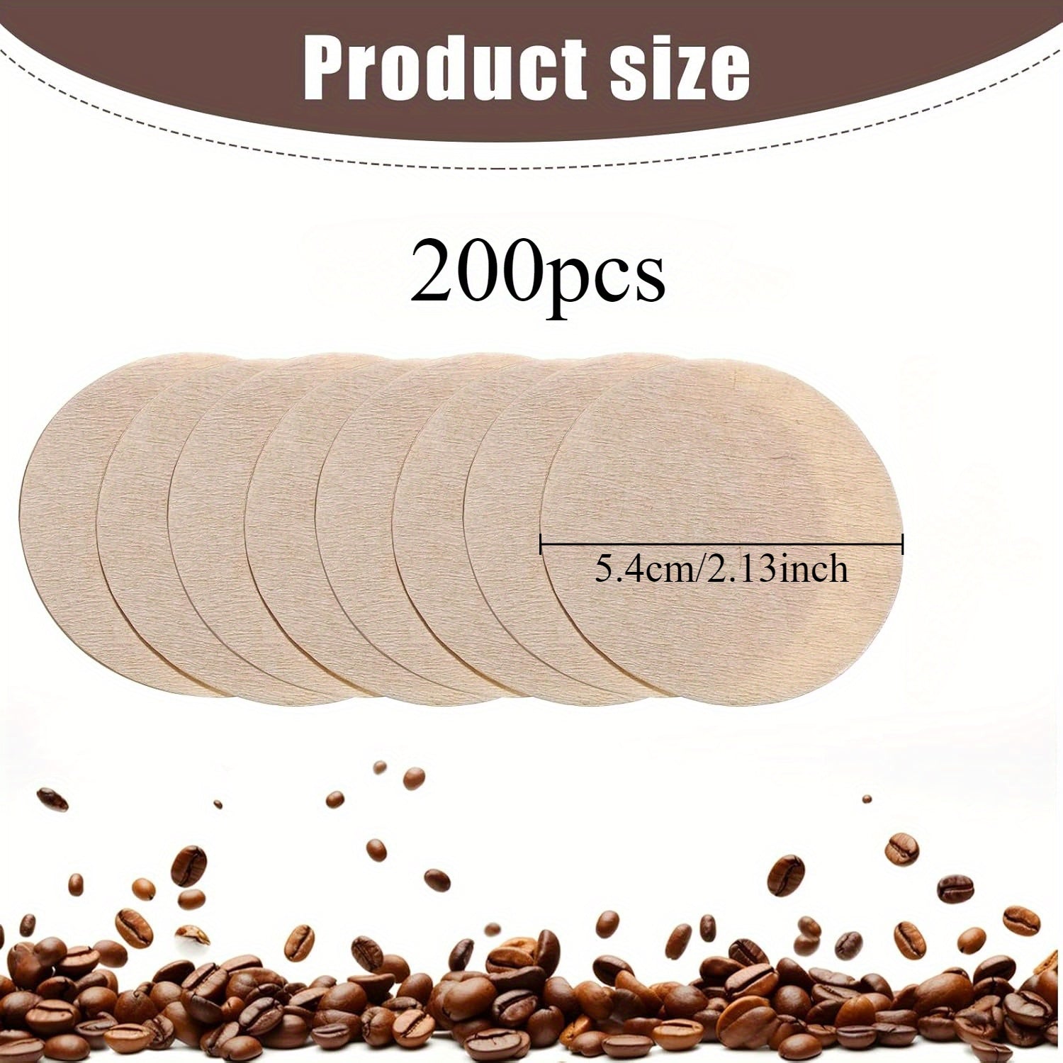 250 шт. натуральных непросеянных фильтров для кофе для Aeropress, круглых, одноразовых