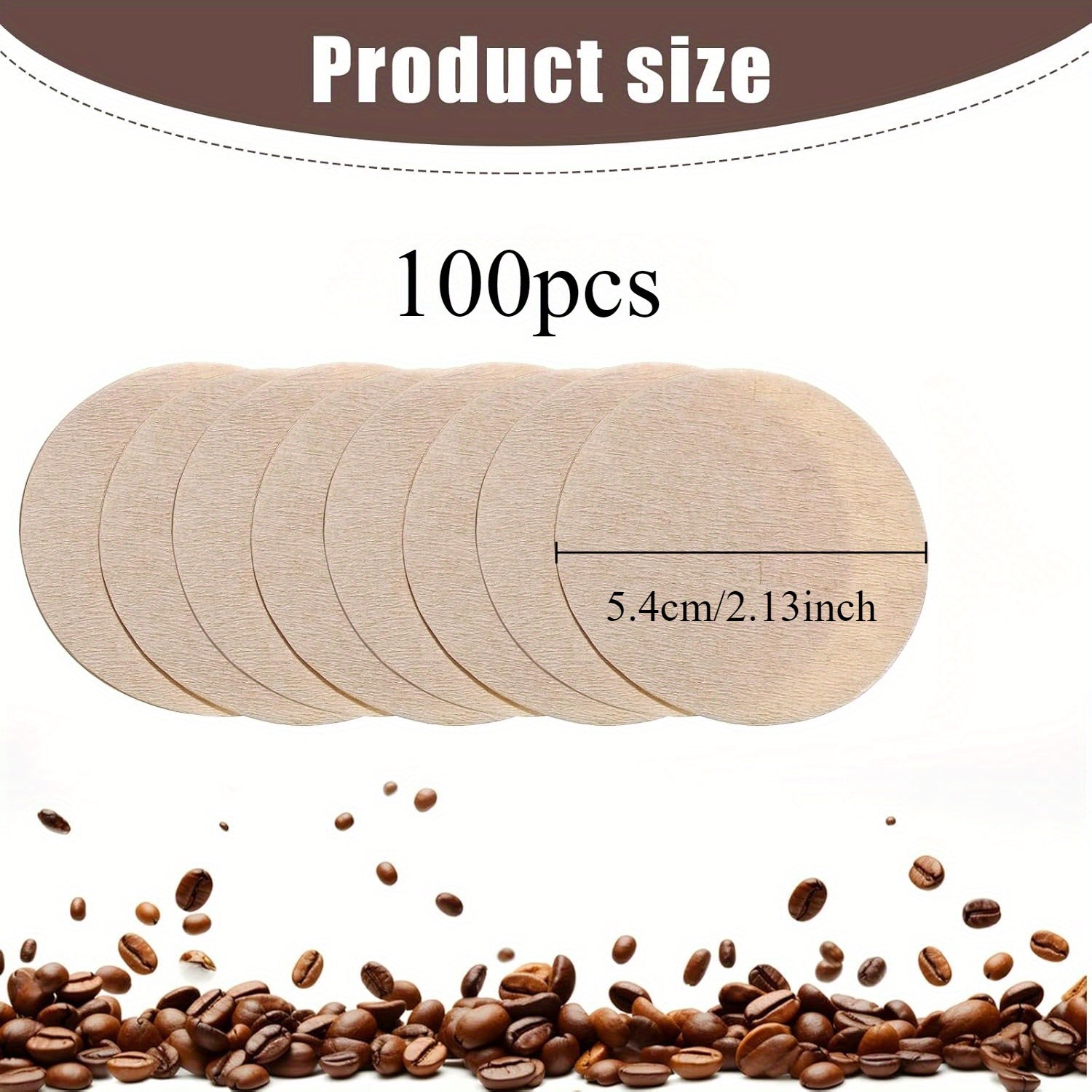 250 шт. натуральных непросеянных фильтров для кофе для Aeropress, круглых, одноразовых