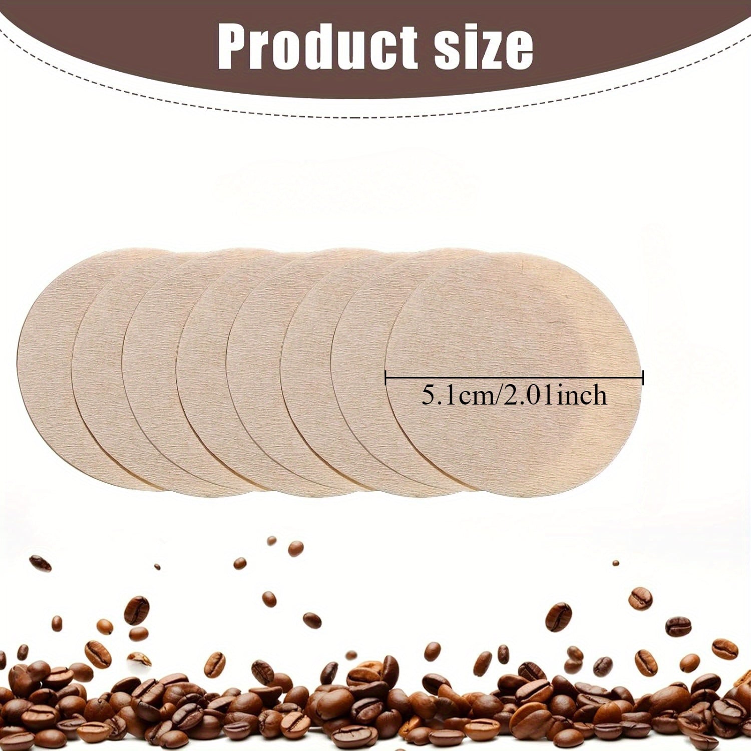 250 шт. натуральных непросеянных фильтров для кофе для Aeropress, круглых, одноразовых