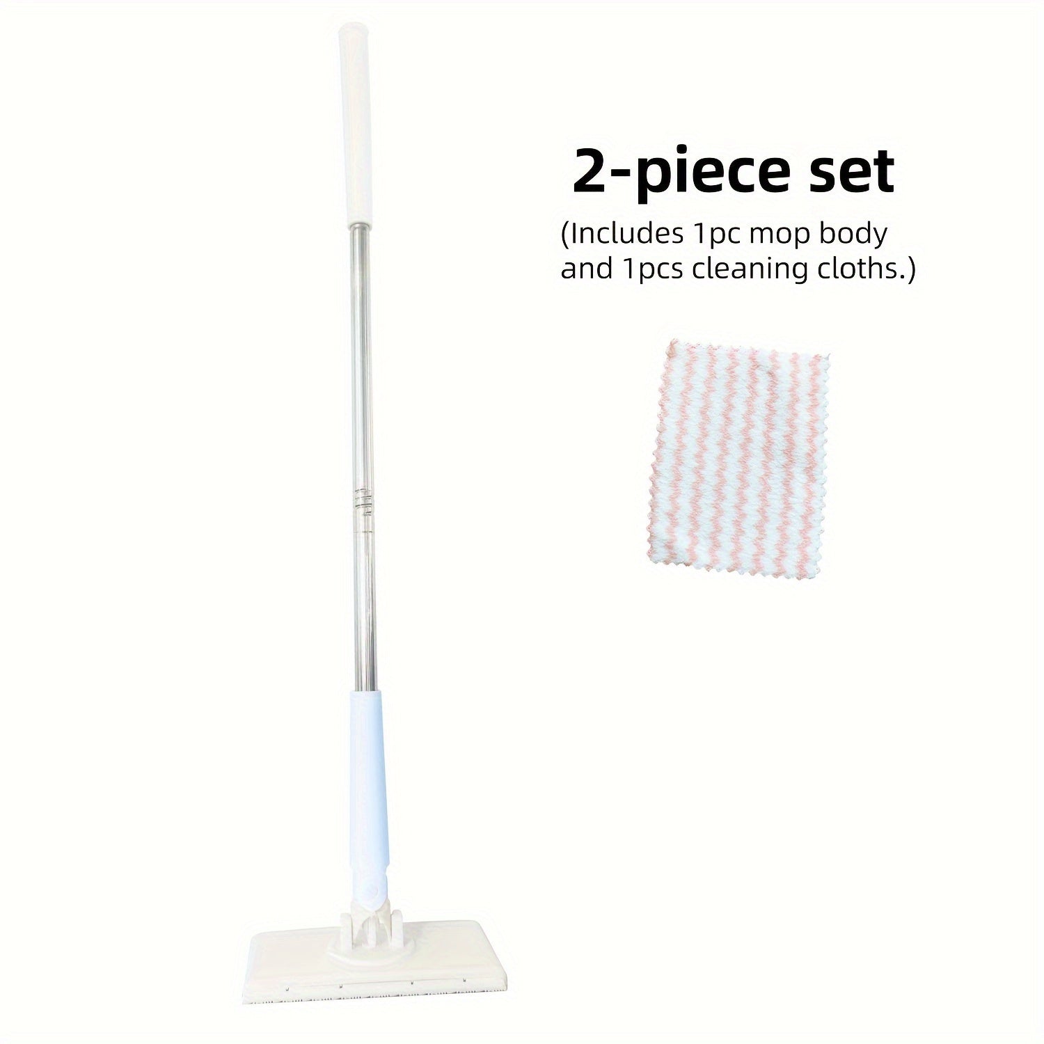 Adjustable Handle Mini Mop for Kitchen Bathroom Glass Surfaces Wet Dry with Accessory Kit