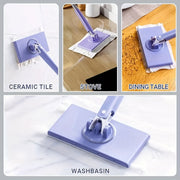 Adjustable Handle Mini Mop for Kitchen Bathroom Glass Surfaces Wet Dry with Accessory Kit