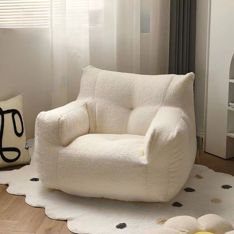 Lamb Fabric Chair with Memory Foam Seat for Game Room and Easy Cleaning