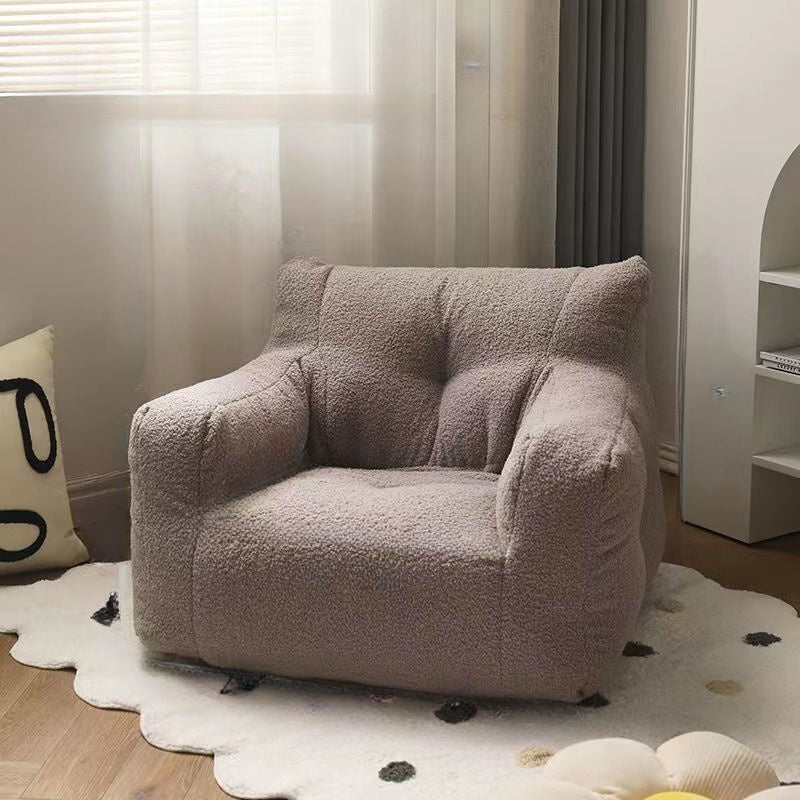 Lamb Fabric Chair with Memory Foam Seat for Game Room and Easy Cleaning