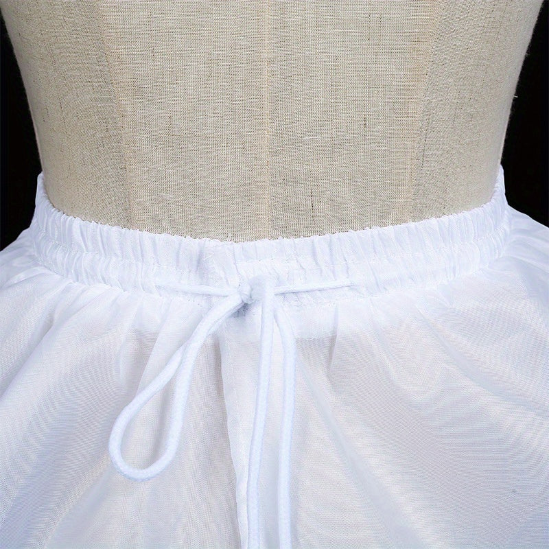 Adjustable Waist Bridal Petticoat with Three Hoops for Wedding Dress Support