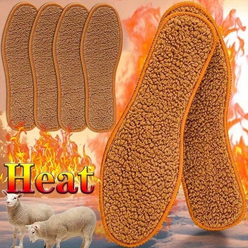 Thermal Insoles for Men and Women Winter Snow Boots Plush-Like Insert