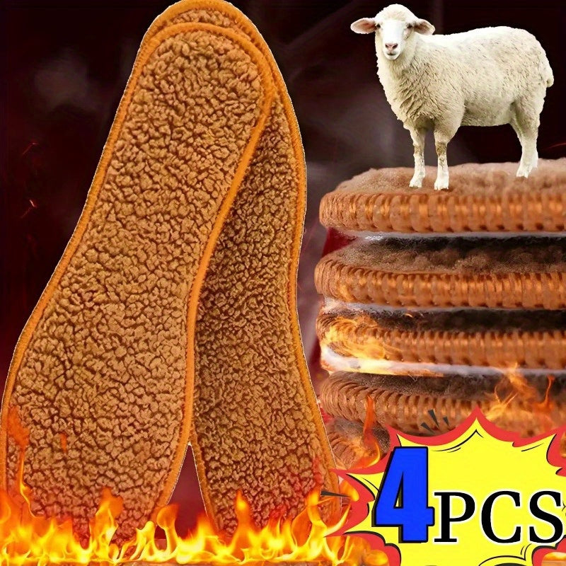 Thermal Insoles for Men and Women Winter Snow Boots Plush-Like Insert