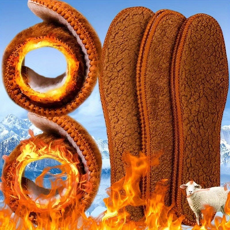 Thermal Insoles for Men and Women Winter Snow Boots Plush-Like Insert