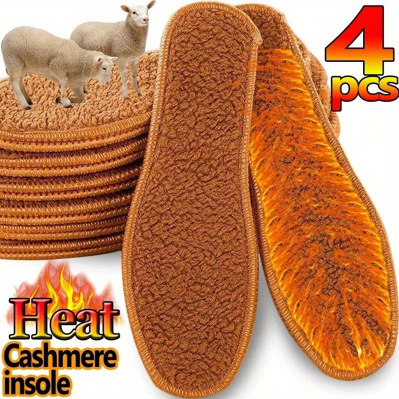 Thermal Insoles for Men and Women Winter Snow Boots Plush-Like Insert