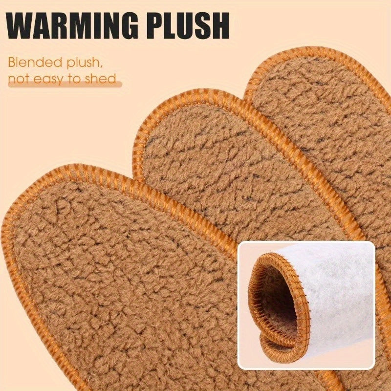 Thermal Insoles for Men and Women Winter Snow Boots Plush-Like Insert