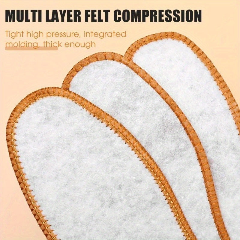 Thermal Insoles for Men and Women Winter Snow Boots Plush-Like Insert
