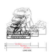 Personalized T-Rex Iron Wall Art Sign Metal Decor for Dinosaur Fans