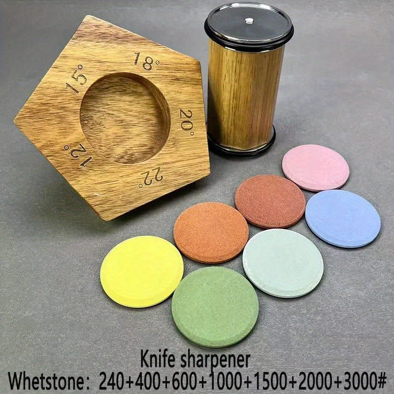 Professional foydalanish uchun Whetstone va olmos bilan oshxona pichog'i silliqlash to'plami