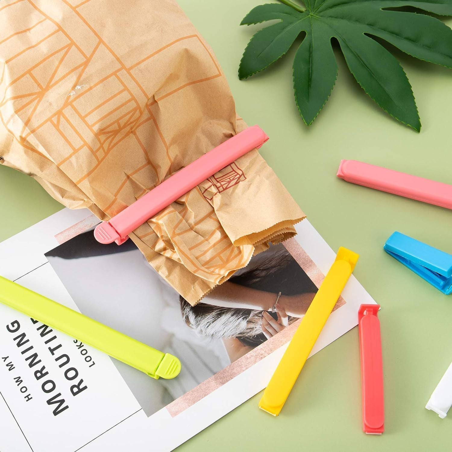 10 штук пластиковых зажимов-запечаток для хранения продуктов, многоразовые герметичные зажимы-клипсы