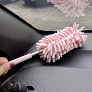 Set of 2 Mini Car Dusting Brushes Microfiber Flexible Adjustable Household Vehicle Interior Cleaning