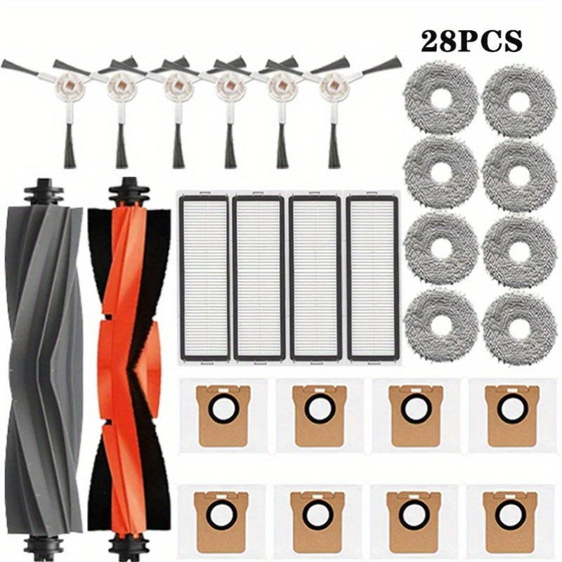 Robot Vacuum Accessory Kit Includes Roller Side Brush HEPA Filter Mop Cloth Dust Bags
