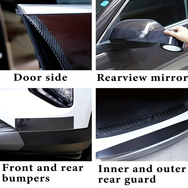 Avtomobil karbon tolasi PVC ob-havo qoplamasi lenta 10cm x 3m suv o'tkazmaydigan, chizishga qarshi