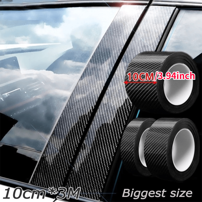 Avtomobil karbon tolasi PVC ob-havo qoplamasi lenta 10cm x 3m suv o'tkazmaydigan, chizishga qarshi