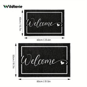 Welcome Mat Non-Slip Easy Clean Entryway Rug for Bathroom Kitchen Patio