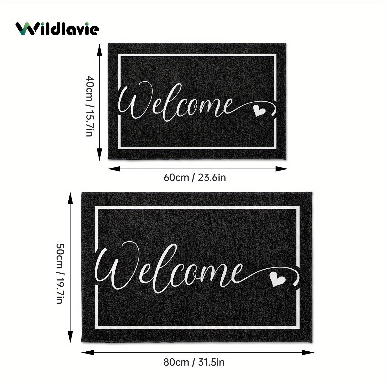 Welcome Mat Non-Slip Easy Clean Entryway Rug for Bathroom Kitchen Patio