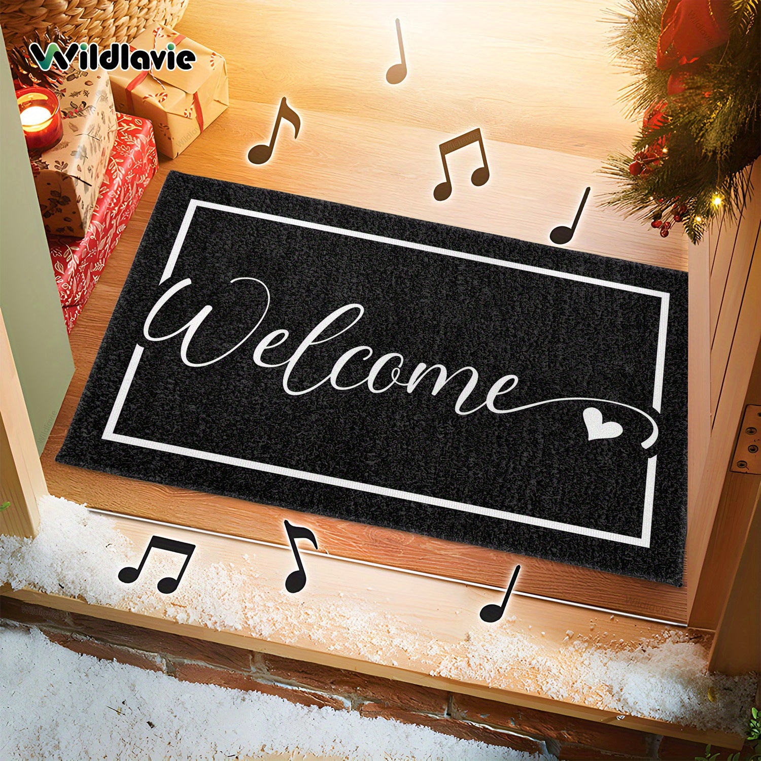 Welcome Mat Non-Slip Easy Clean Entryway Rug for Bathroom Kitchen Patio