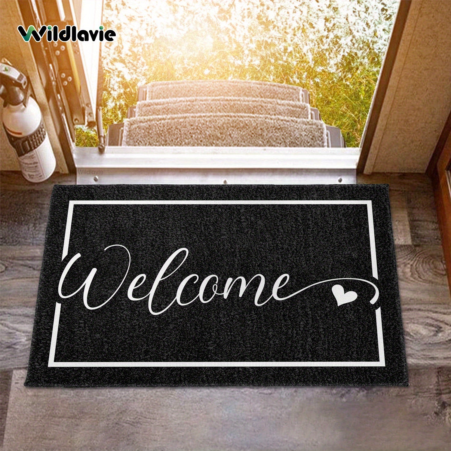 Welcome Mat Non-Slip Easy Clean Entryway Rug for Bathroom Kitchen Patio