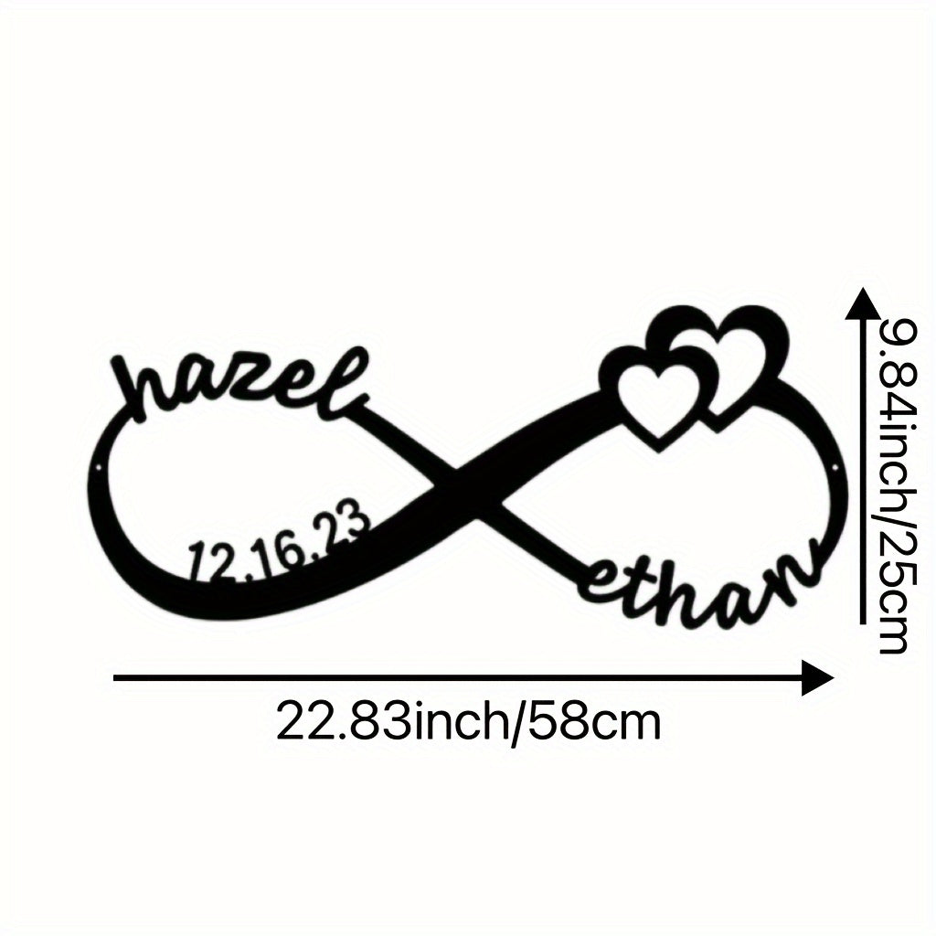 Yilnomalar, to'ylar va yubileylar uchun moslashtiriladigan Cheksiz Yurak Metal devor san'ati