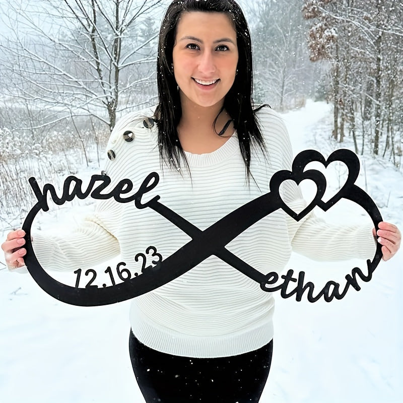 Yilnomalar, to'ylar va yubileylar uchun moslashtiriladigan Cheksiz Yurak Metal devor san'ati