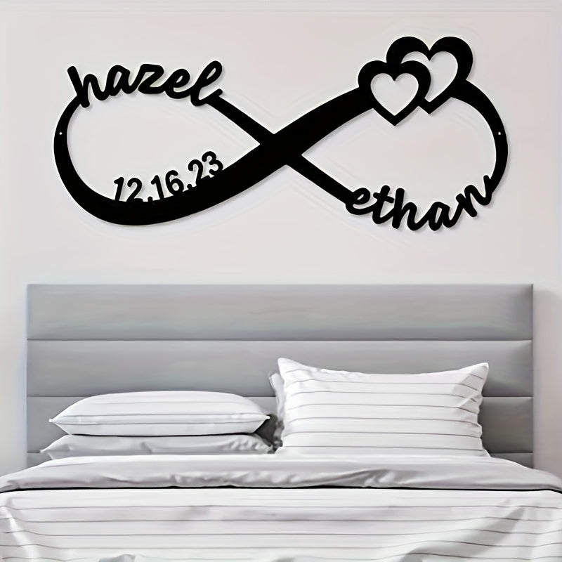 Yilnomalar, to'ylar va yubileylar uchun moslashtiriladigan Cheksiz Yurak Metal devor san'ati