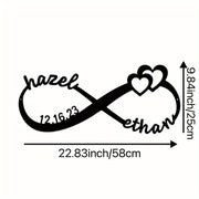 Yilnomalar, to'ylar va yubileylar uchun moslashtiriladigan Cheksiz Yurak Metal devor san'ati