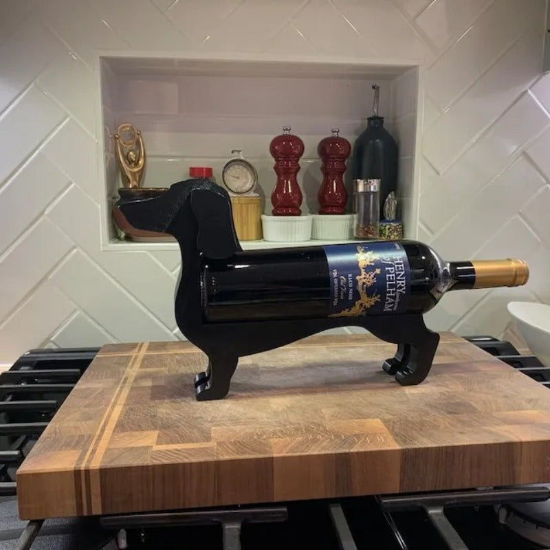 Adorable Dachshund Wine Bottle Holder Fits Bottles Up to 5cm