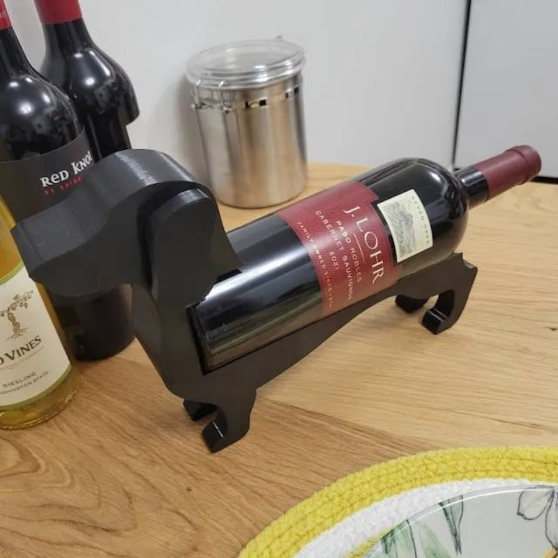 Adorable Dachshund Wine Bottle Holder Fits Bottles Up to 5cm