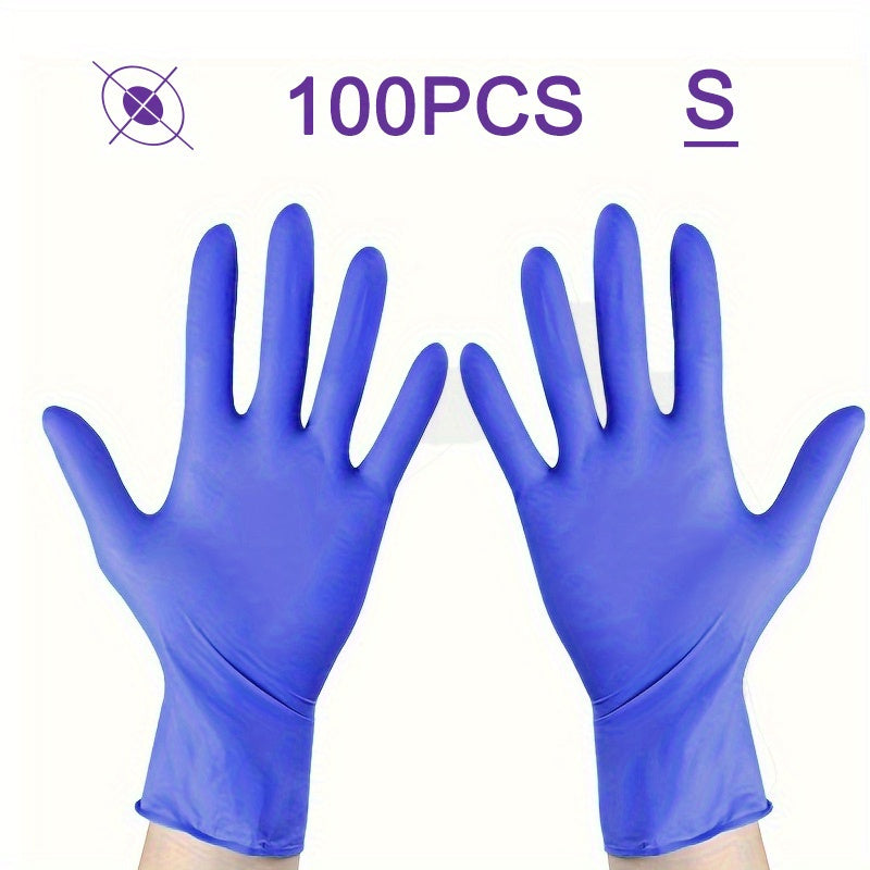100-Pack Nitrile Disposable Gloves Waterproof Ambidextrous for Kitchen Cleaning Tattoo Salon Pet Care