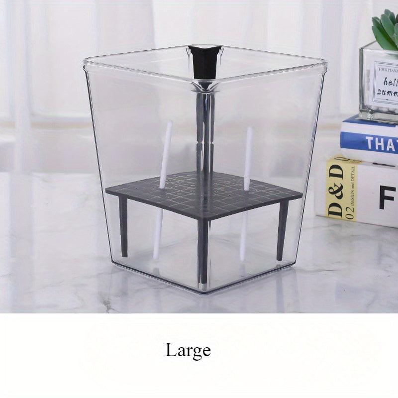 Self-Watering Square Planter with Deep Reservoir Lightweight Indoor Outdoor for Spider Plants Orchids African Violets