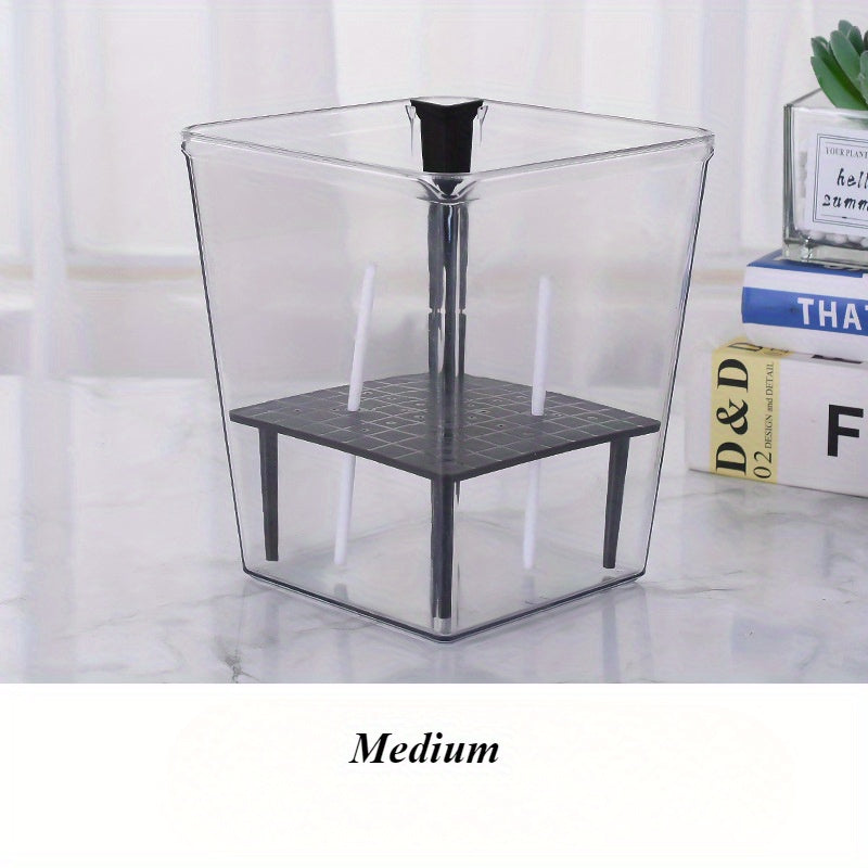 Self-Watering Square Planter with Deep Reservoir Lightweight Indoor Outdoor for Spider Plants Orchids African Violets
