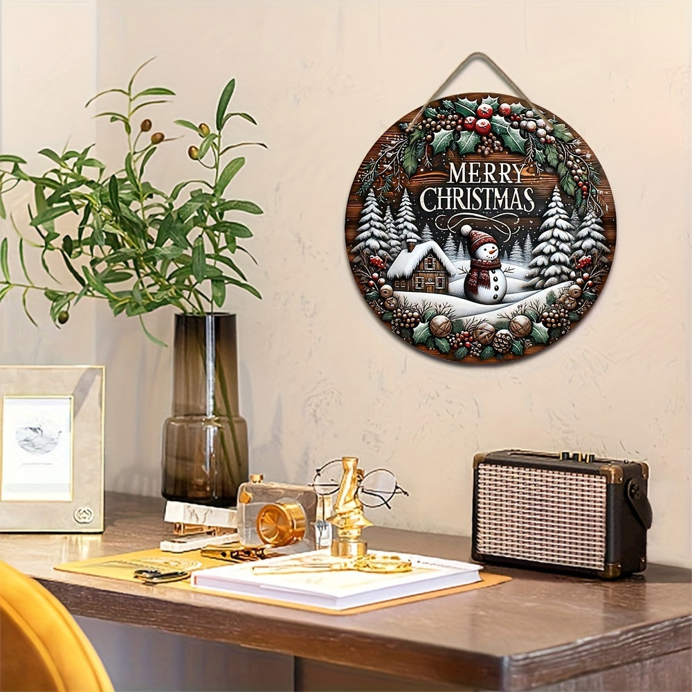 Rustic Wooden Christmas Wreath for Home Decor and Gifts