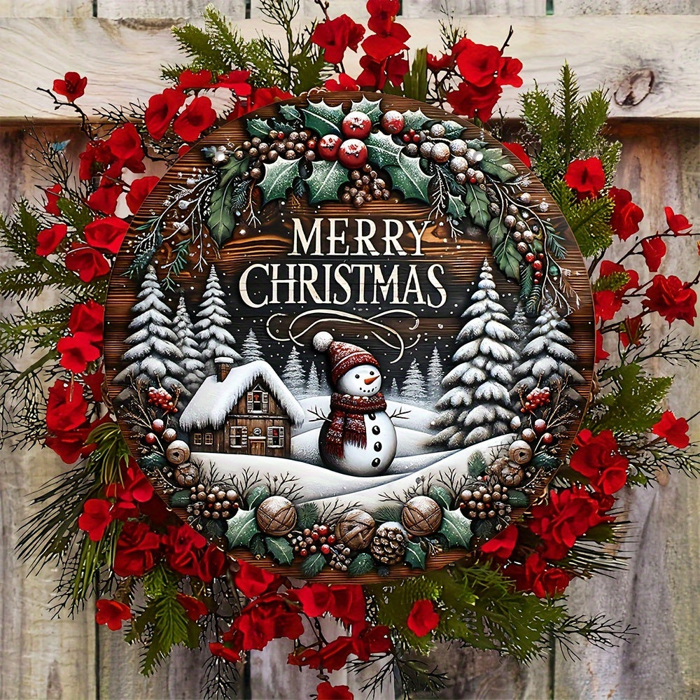 Rustic Wooden Christmas Wreath for Home Decor and Gifts