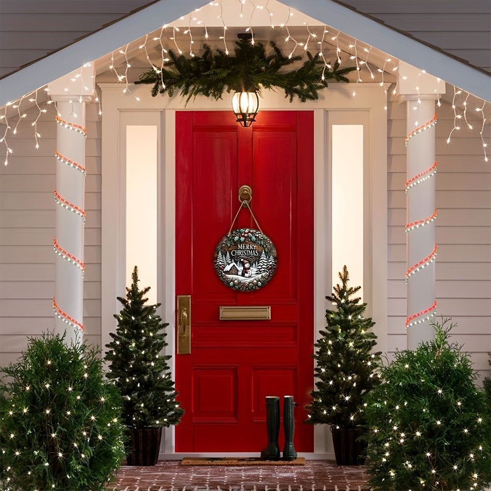 Rustic Wooden Christmas Wreath for Home Decor and Gifts