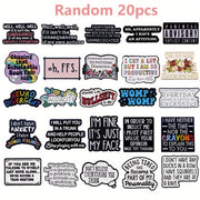 Set of 20 Inspirational Quote Enamel Pins for Clothing Bags and Accessories