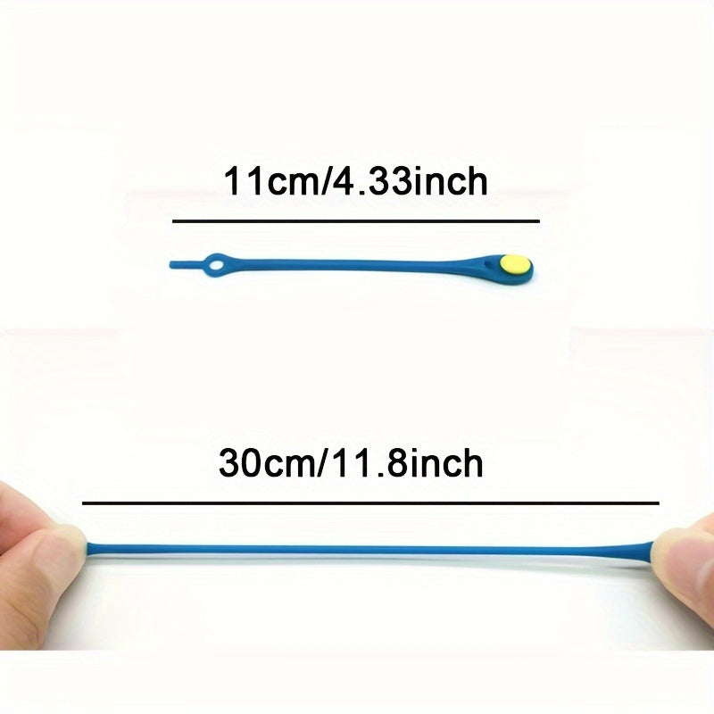 24pcs Colorful Elastic Silicone No-Tie Shoelaces for Sneakers