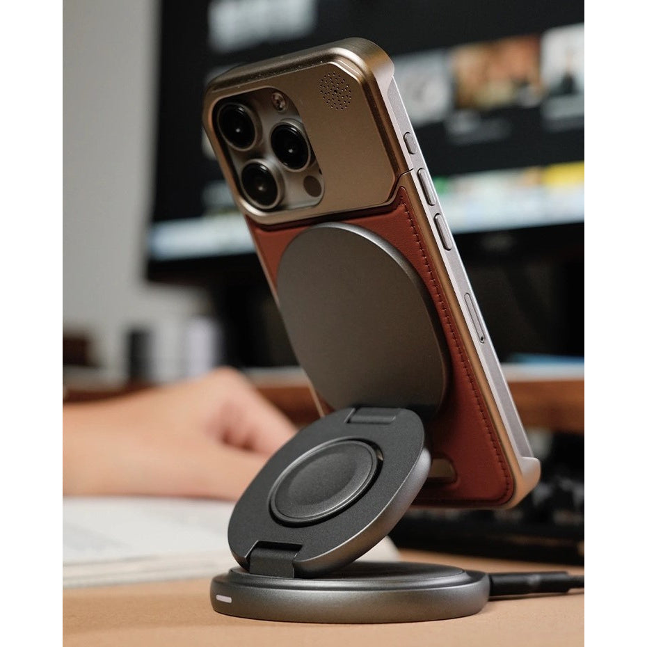 Funda de teléfono de aleación de aluminio y cuero para iPhone 16 15 14 Pro Max a prueba de golpes, sin marco, con carcasa de aromaterapia