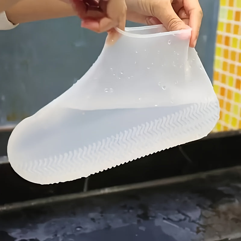 Unisex Latex Waterproof Shoe Covers Outdoor Reusable Rain Boots